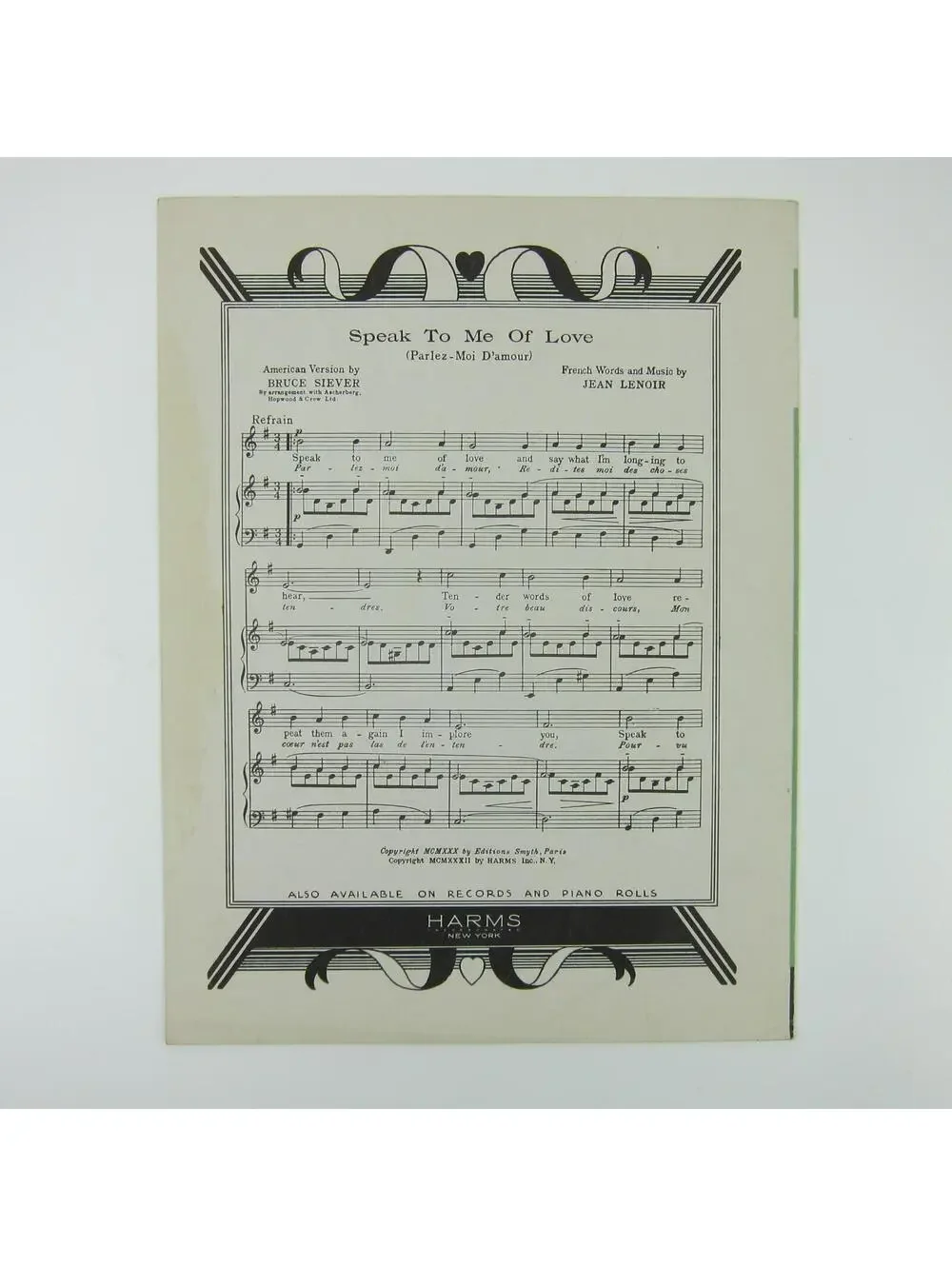 Sheet Music Twenty-Four Hours A Day Sweet Surrender Frank Parker Vintage 1935